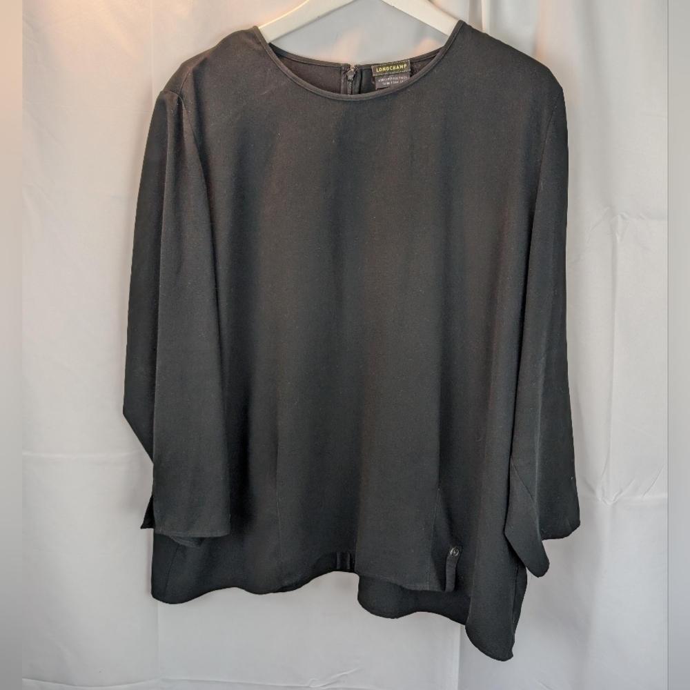 Longchamp Black Women's Blouse Size XL(52) In VGUC